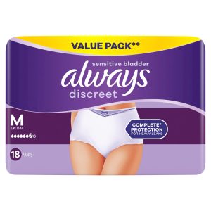 Always Discreet Heavy Adult Incontinence Pants Plus Medium Pack Of 18