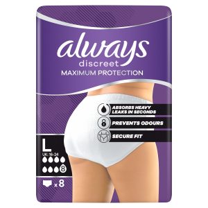 Always Discreet Heavy Adult Incontinence Pants Pack Of 4 x 8