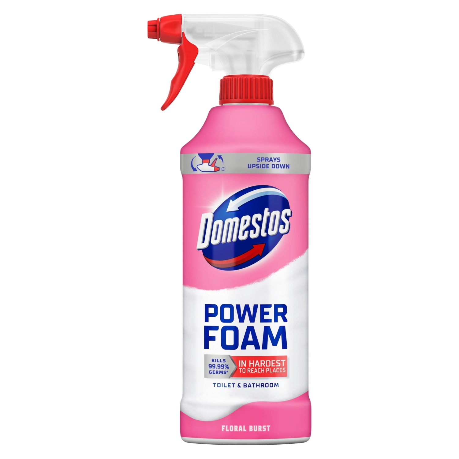 Domestos Power Foam Toilet & Bathroom Cleaner Spray Floral Burst 450ml