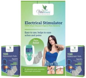 Vitacines Dual Channel TENS Machine + 2 Extra Packs of Pads