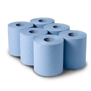 BULKY SOFT CENTERFEED BLUE ROLL HAND TOWEL 362 SHEETS 17CM X 145M 2 PLY Pack Of 6