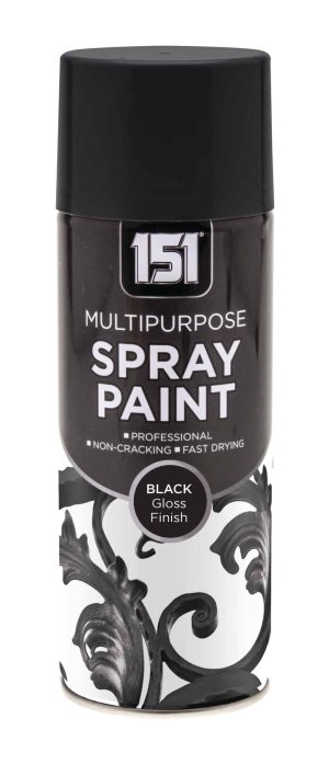 151 BLACK GLOSS SPRAY PAINT 400ML