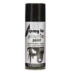 151 SPRAY TO PLASTIC PAINT BLACK GLOSS 400ML