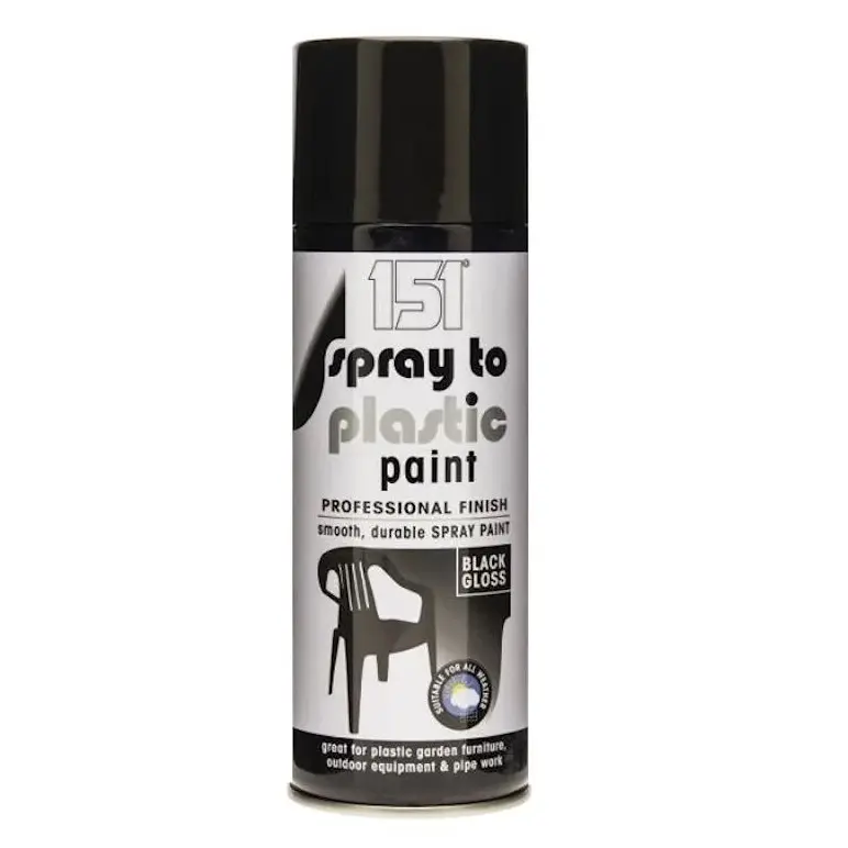 151 SPRAY TO PLASTIC PAINT BLACK GLOSS 400ML