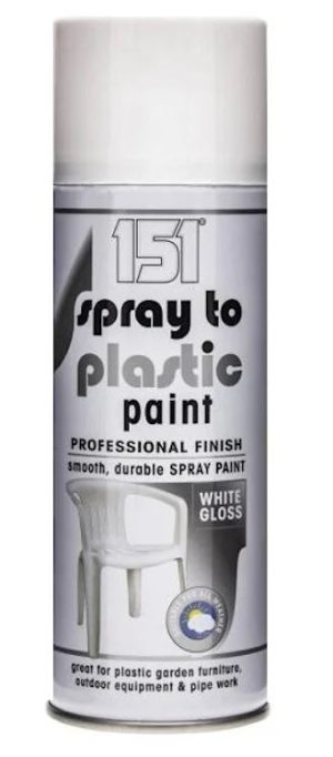 151 SPRAY TO PLASTIC PAINT WHITE GLOSS 400ML