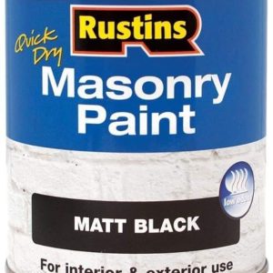 RUSTINS MASONRY PAINT BLACK 250ML