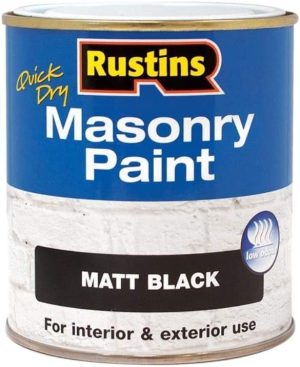 RUSTINS MASONRY PAINT BLACK 250ML