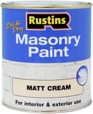 RUSTINS MASONRY PAINT CREAM 250ML