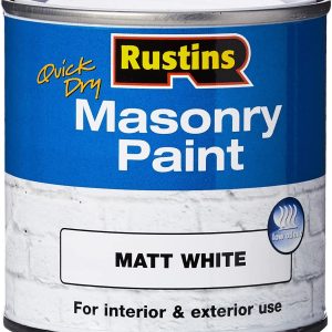 RUSTINS MASONRY PAINT WHITE 250ML