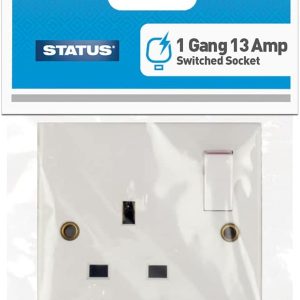 STATUS 13A SINGLE / 1 GANG SWITCH WALL SOCKET