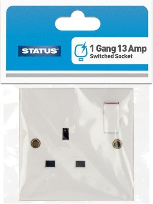 STATUS 13A SINGLE / 1 GANG SWITCH WALL SOCKET
