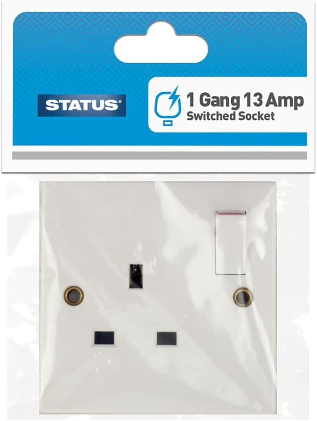 STATUS 13A SINGLE / 1 GANG SWITCH WALL SOCKET