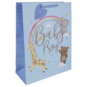 EUROWRAP BABY BOY EXTRA LARGE GIFT BAG APX 45 X 33 X 15 CM