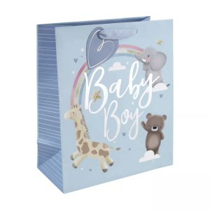 EUROWRAP BABY BOY LARGE GIFT BAG APX 27 X 33 X 14 CM