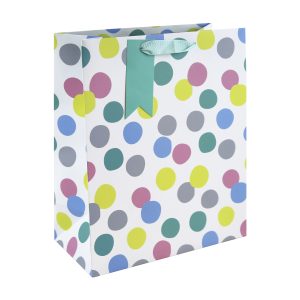 EUROWRAP BABY SPOTS LARGE GIFT BAG APX 27 X 33 X 14 CM