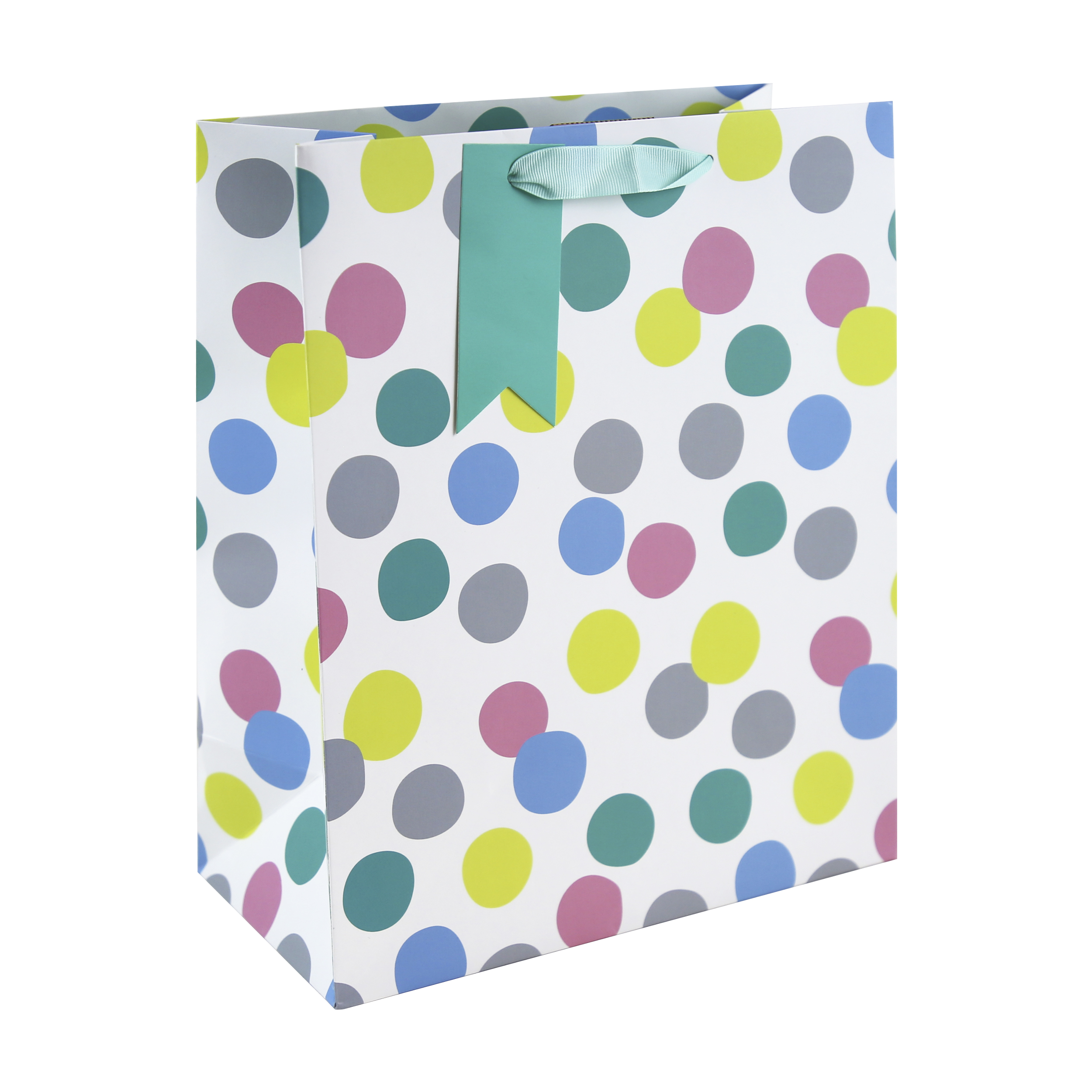 EUROWRAP BABY SPOTS LARGE GIFT BAG APX 27 X 33 X 14 CM