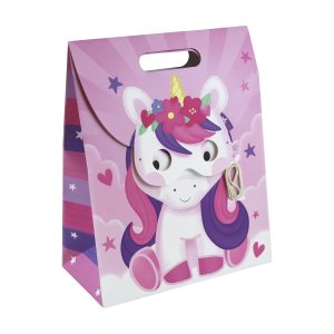 EUROWRAP UNICORN MASK GIFT BAG LARGE APX 26 X 33 X 14 CM