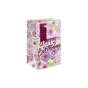 EUROWRAP JB BIRTHDAY FLORAL PERFUME BAG APX 13 X 9 X 20 CM