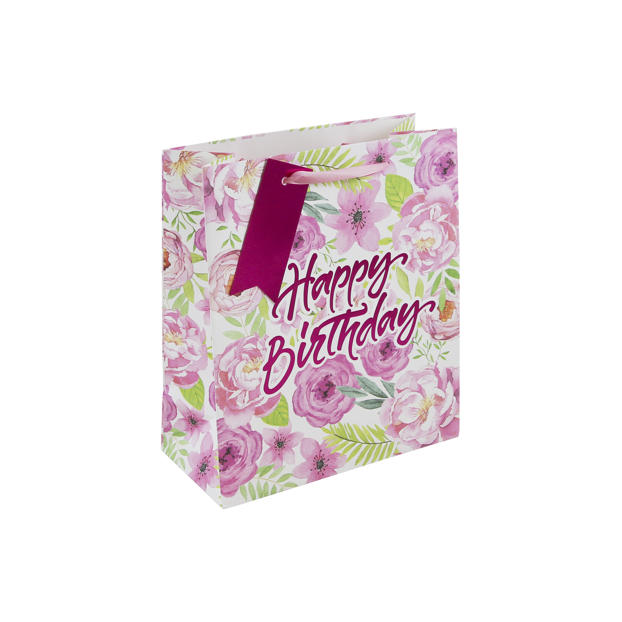 EUROWRAP JB BIRTHDAY FLORAL MEDIUM BAG APX 22 X 10 X 25 CM