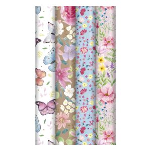 EUROWRAP FLORAL GIFT WRAP 3 MTR X 70CM