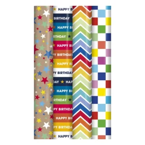 EUROWRAP GENERIC GIFT WRAP 3 MTR X 70CM