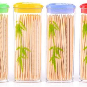 BAMBOO TOOTHPICKS IN POCKET CASE Pack Of 100
