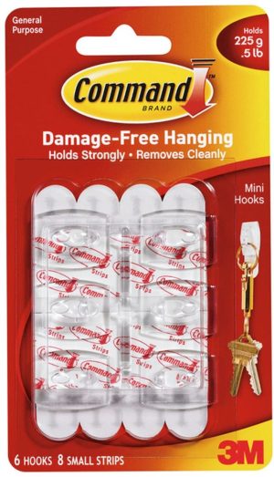 6 COMMAND MINI HOOKS