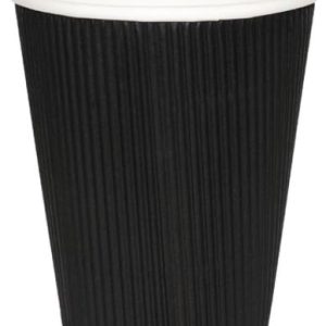 BLACK KRAFT RIPPLE WALL HOT DRINK 25 CUP ( 340ML / 12OZ )