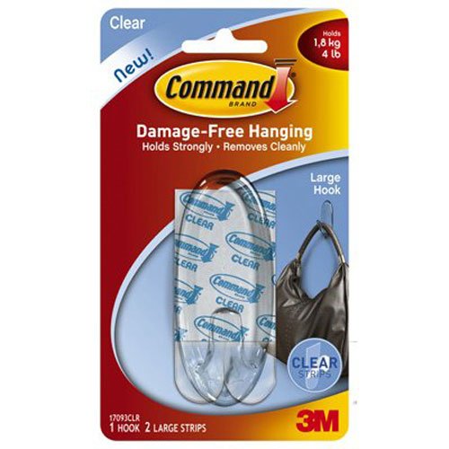 COMMAND LARGE CLEAR HOOKS