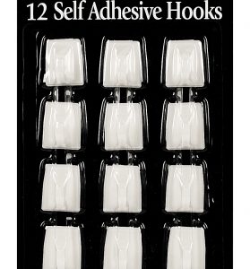 Pack Of 12 SELF ADHESIVE HOOKS
