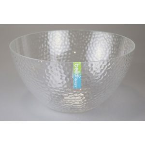BELLO CLEAR DIMPLE PLASTIC SALAD SERVING BOWL 25.5CM