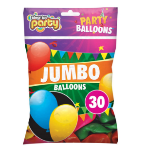 TIME TO PARTY JUMBO BALLOONS Pack Of 30