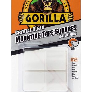 GORILLA MOUNTING TAPE CLEAR 6 X 4 SQUARES APX 25 MM