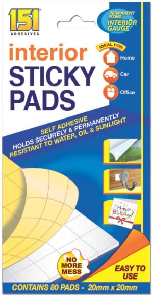 151 INTERIOR STICKY PADS Pack Of 80