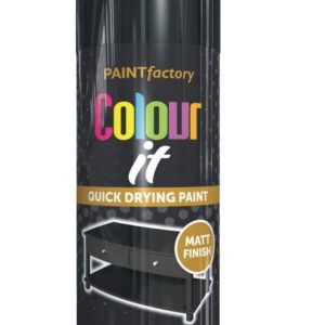 PAINT FACTORY COLOUR IT SPRAY PAINT 250ML - MATT BLACK