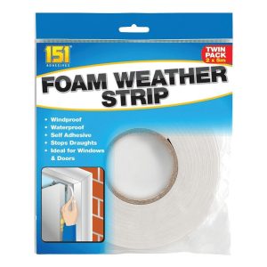 151 ADHESIVE FOAM WEATHER STRIP 5M Pack Of 2