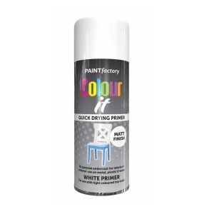 PAINT FACTORY COLOUR IT SPRAY PAINT 400ML - WHITE PRIMER