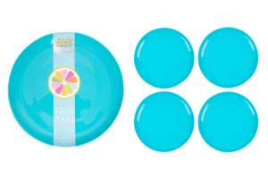 BELLO PLASTIC PLATES 21CM Pack Of 4 - BLUE