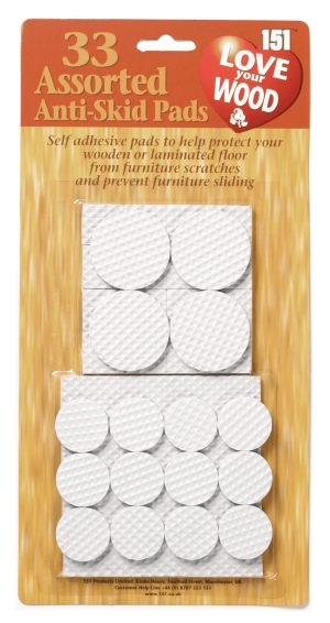 151 ASSORTED SIZE ANTI SKID PADS Pack Of 33