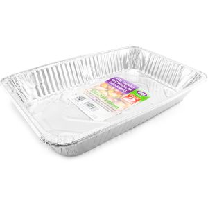 PPS RECTANGULAR GASTRO FOIL CONTAINERS 525X330X85MM Pack Of 2