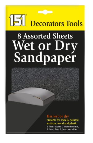 151 WET OR DRY SANDPAPER SHEET Pack Of 8