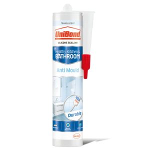 UNIBOND ANTI-MOULD KITCHEN & BATHROOM SEALANT CARTRIDGE TRANSLUCENT 274 GM