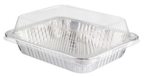 FOUR SEASONS SERVING FOIL DISH WITH LID 336MM X 271MM X 65MM (DEEP)