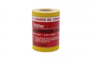 PRODEC 60 GRITYELLOW ALUMINIMUM OXIDE SANDING PAPER 5M X 115MM