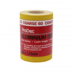PRODEC 60 GRITYELLOW ALUMINIMUM OXIDE SANDING PAPER 5M X 115MM