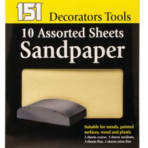 151 ASSORTED SANDPAPER SHEETS Pack Of 10