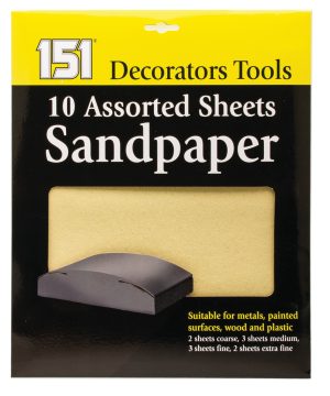 151 ASSORTED SANDPAPER SHEETS Pack Of 10