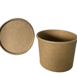 GRAB & GO KRAFT SOUP TAKEAWAY CONTAINERS & LIDS 227ML / 8OZ Pack Of 25