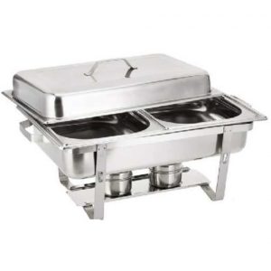 STAINLESS STEEL CHAFING DISH DUAL COMPARTMENT (2X4L)