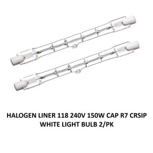 HALOGEN LINER 118 240V 150W CAP R7 CRSIP WHITE LIGHT BULB Pack Of 2